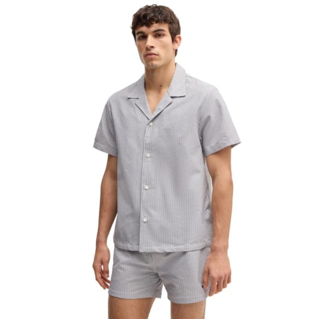 Boss Velvetfish Beach Shirt Navy male S