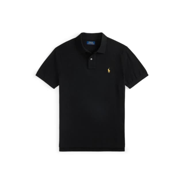 Polo Ralph Lauren Mens Custom Gold Short-Sleeve Polo Shirt Polo Black male M
