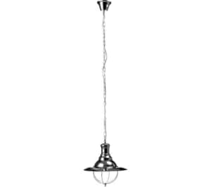 INTERIORS by Premier Industrial Chrome & Glass Pendant Ceiling Light - Silver