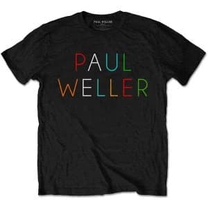 Paul Weller - Multicolour Logo Mens Large T-Shirt - Black