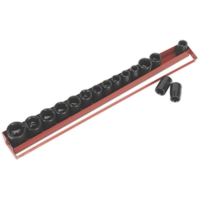 Loops 16 Piece PREMIUM Impact Socket Set - 1/2" Sq Drive - Imperial & Metric Multi