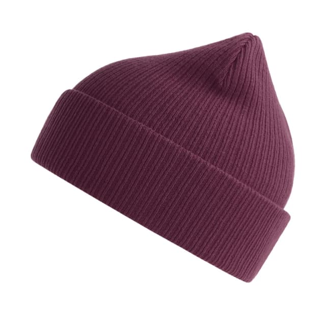 Atlantis Atlantis Men Nelson Ribbed Cotton Beanie in Burgundy Burgundy One Size Male 5063300861141