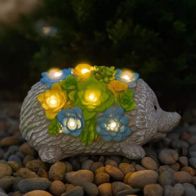 ILFD Group Ltd Solar Hedgehog Garden Ornament 23Cm / 9" - Pack Of 6
