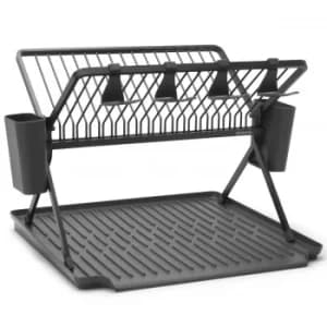 Brabantia Foldable Large Dish Drying Rack Dark Grey