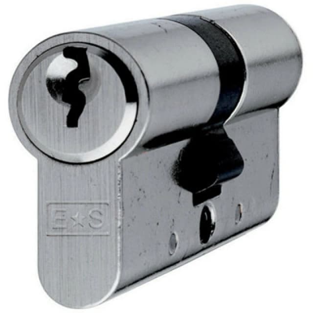 Loops 60mm EURO Double Cylinder Lock Keyed to Differ 5 Pin Nickel Plated Door Metallics unisex