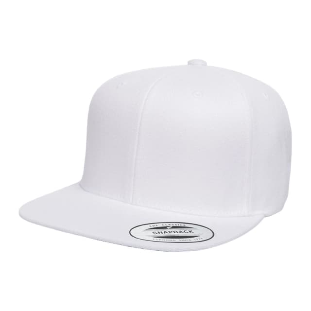 Yupoong Mens The Classic Premium Snapback Cap in White White Male One Size