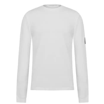 Calvin Klein Jeans Waffle Long Sleeve T-Shirt - Bright White