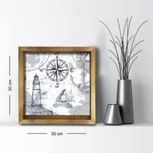 3030AHS-073 Multicolor Decorative Framed MDF Painting