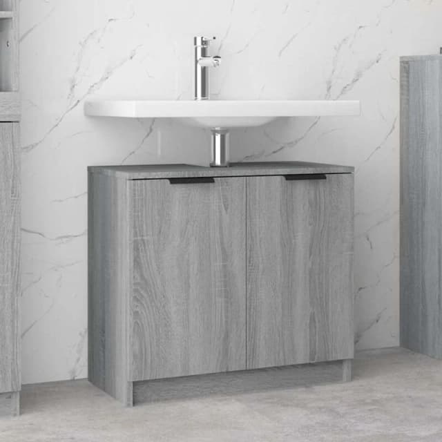 Vidaxl Bathroom Cabinet Grey Sonoma 64.5X33.5X59cm Engineered Wood, Grey 817064