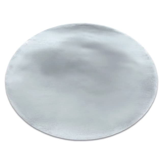 RugsX Teddy New Rug in Silver Size: 120cm diameter Silver Unisex 120cm diameter
