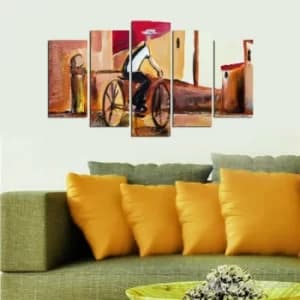 5M-21 Multicolor Decorative MDF Painting (5 Pieces)