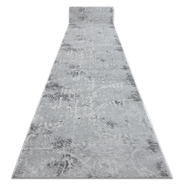 RugsX Structural Mefe Runner in Grey Size: 60cm x 320cm Grey Unisex 60cm x 320 cm