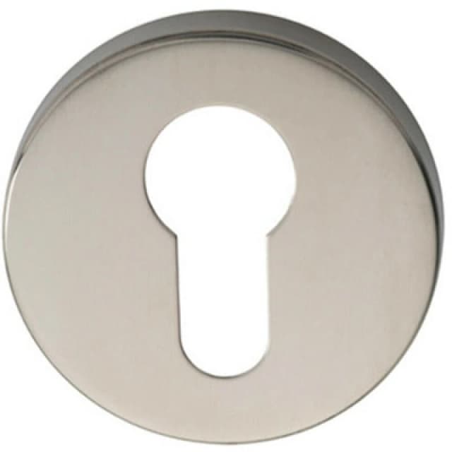 Loops 52mm Euro Profile Round Escutcheon Concealed Fix Bright Stainless Steel Metallics unisex