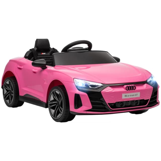 HOMCOM Audi RS e-tron GT Licensed 12V Kids Electric Ride on W/ Remote, Pink 370-220V70PK