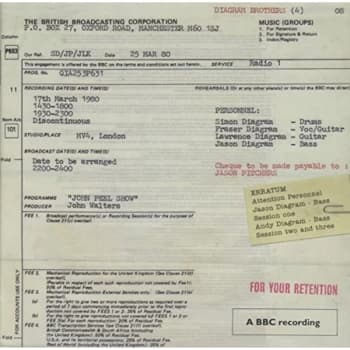 Diagram Brothers - Peel Sessions CD