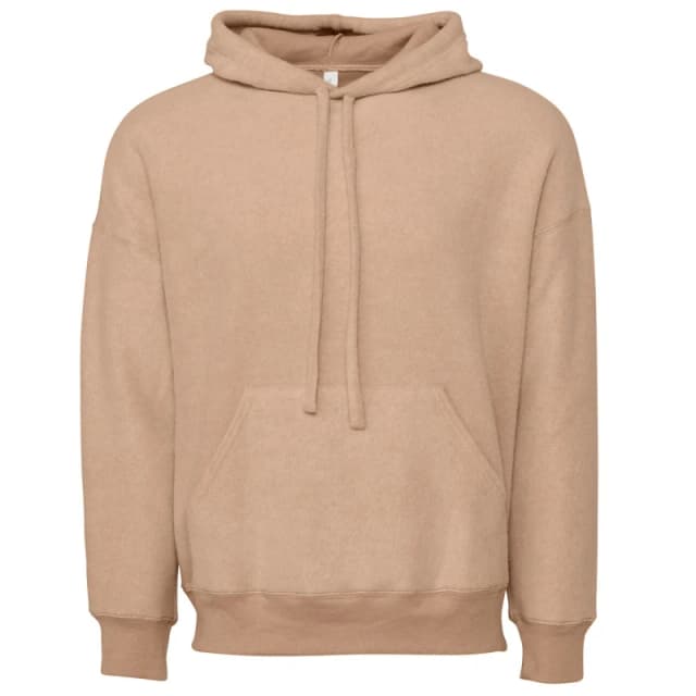 Bella + Canvas Mens Suedette Pullover Hoodie in Brown Size: XS Brown Male XS
