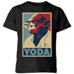 Star Wars Yoda Poster Kids T-Shirt - Black - 9-10 Years