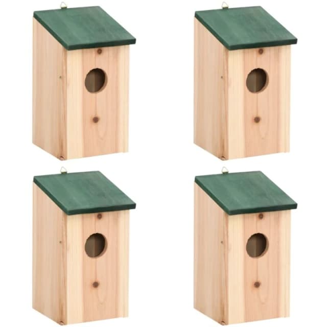VIDAXL Vidaxl - Bird Houses 4 pcs Wood 12x12x22cm 41012