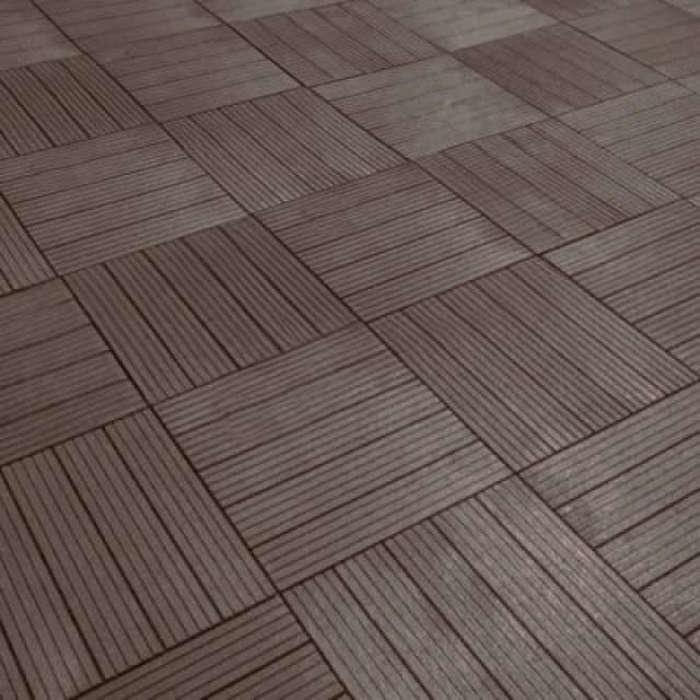 OSeasons Cosmpolitan Pack Of 10 Eco Interlocking 30X30Cm Decking Tiles In Coffee