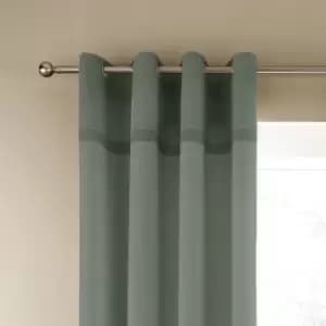 Catherine Lansfield Melville Green Woven Eyelet Curtains Green