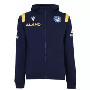 Macron Parramatta Eels Zip Hoodie Mens - Blue