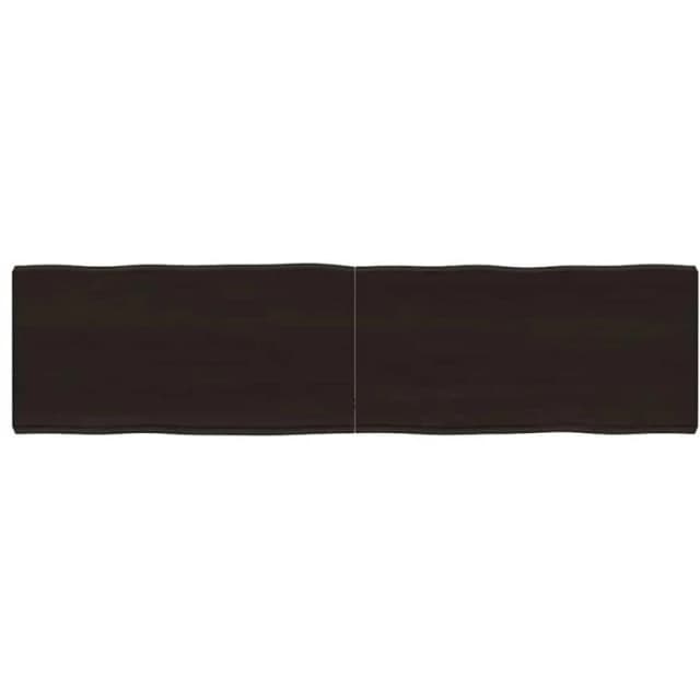 Vidaxl Table Top Dark Brown 160X40X(2-6) Cm Treated Solid Wood Live Edge, Brown 364035