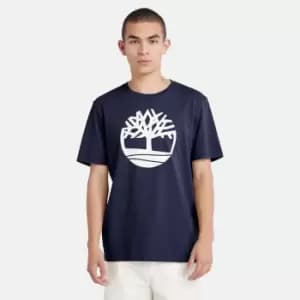 Timberland Kennebec River Tree Logo T-Shirt For Men In Navy, Size L