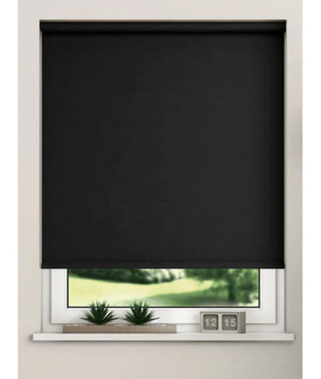 Thermal Blackout Roller Blinds 175Cm Drop X Width 70Cm Black