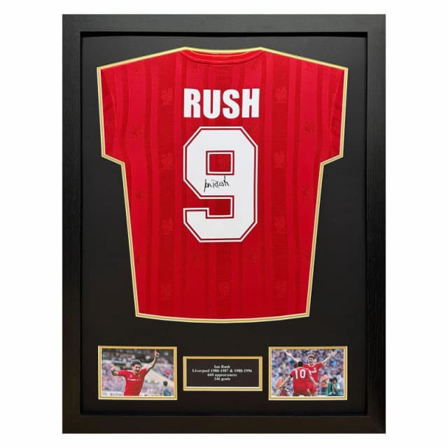 AllStarSignings Ltd Ian Rush signed and framed Liverpool shirt Red unisex One Size