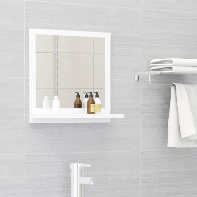 VIDAXL Bathroom Mirror White 40x10.5x37cm Engineered Wood vidaXL 8720286218730