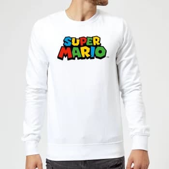 Nintendo Super Mario Colour Logo Sweatshirt - White - S