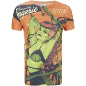 DC Comics Mens Bombshell Poison Ivy T-Shirt - Red - L
