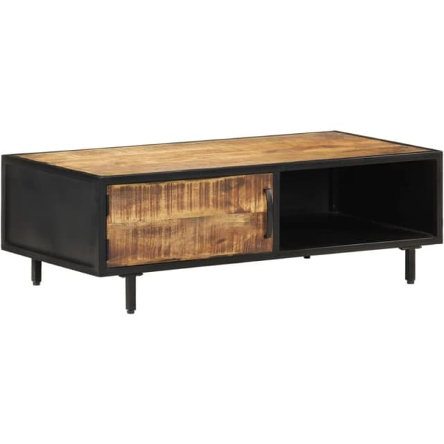 VIDAXL Coffee Table 105x50x35cm Rough Mango Wood Vidaxl 8719883997001