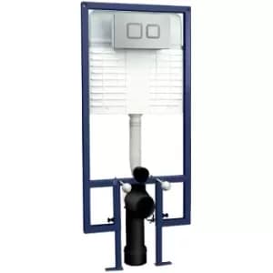 Bathroom Concealed Toilet Cistern Frame Push Button Compact Wall Hung Modern