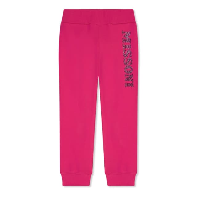 Missoni Kids Zigzag Logo Closed Hem Fleece Joggers Fuchsia 50D female 10Y