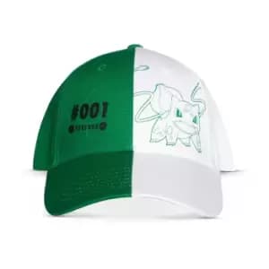 Pokemon Bulbasaur #001 Adjustable Cap, White/Green (BA572852POK)