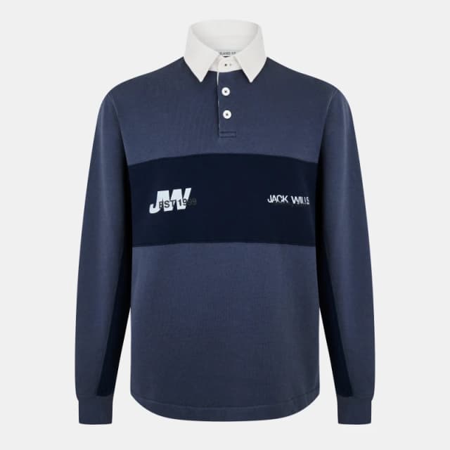 Jack Wills Mens JW Logo Crew Sweatshirt Night Sky male S
