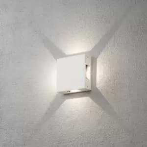Cremona Outdoor Modern Wall Lamp, White, 4x 3 High Power LED, IP54