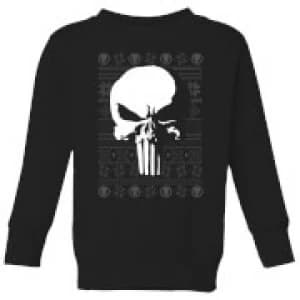 Marvel Punisher Kids Christmas Sweatshirt - Black - 11-12 Years