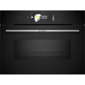 Bosch Serie 8 CMG778NB1 Built In Compact Electric Single Oven with Microwave Function - Black