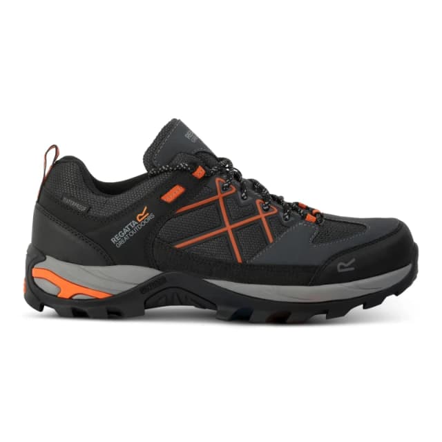 Regatta Mens Samaris III Low Walking Shoes UK Size 10 (EU 44) Granite/Blaze Orange RMF835-DLW-10