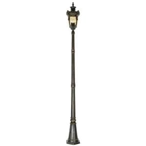 3 Light Large Outdoor Lamp Post Old Bronze IP44, E27