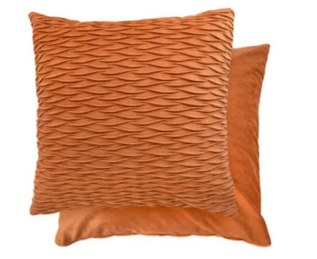 New Edge Blinds Millie Collection Soft Velvet Cushion Cover in Orange Size: 43cm x 43cm Orange Unisex 43cm x 43 cm