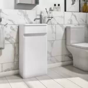 410mm White Cloakroom Vanity Unit with Basin - Pendle