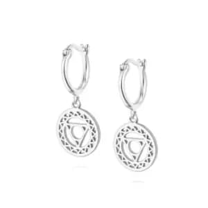 Daisy London Jewellery 925 Sterling Silver Throat Chakra Earrings Sterling Silver