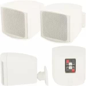 30W Pair Background Speakers 100V 8OHM Compact Mini Satellite Wall Mount PA