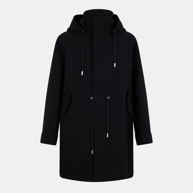 Off White Mens Parka Black male XS