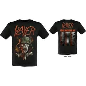 Slayer - Soldier Cross 2014 Dates Unisex Small T-Shirt - Black