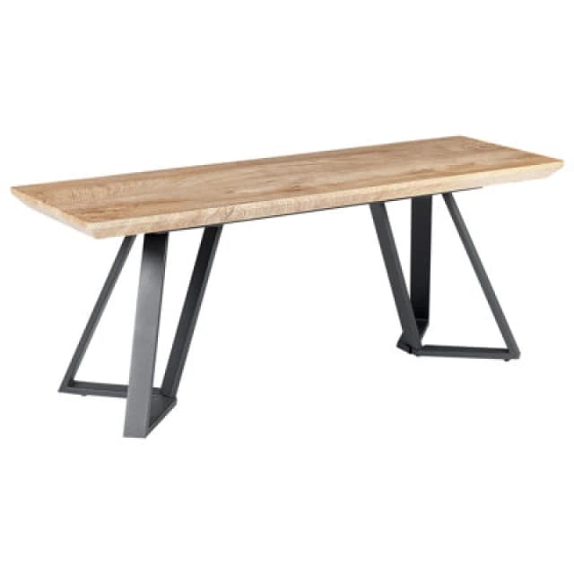 Beliani Bench Upton Light Brown