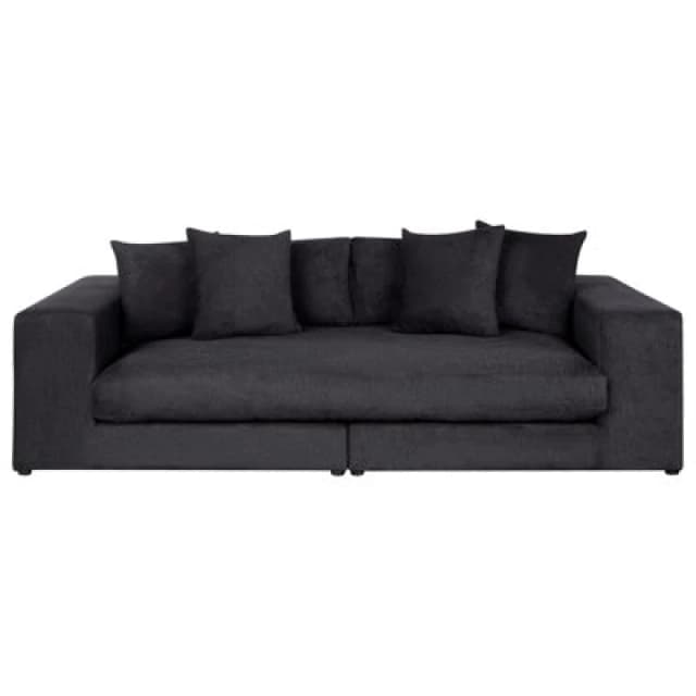Beliani Sofa 3 Seater Glorvika Fabric Black
